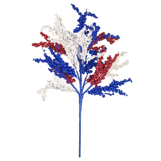 32" Red, White & Blue Cluster Berry Spray